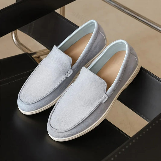 Sauvren Frosted Suede Loafers – Lightweight & Stylish